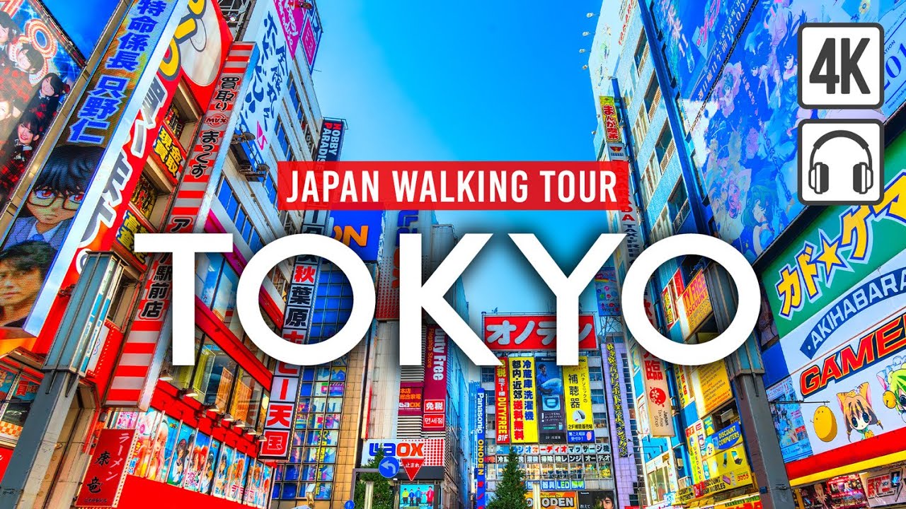 Токио Япония Пешеходная экскурсия в формате 4K - Обзор Токио - Отдых в Токио