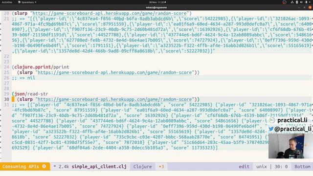 Practicalli Clojure 50 - Consuming JSON from Clojure смотреть онлайн