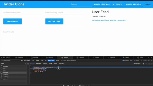 Twitter Clone Demo COP5615 смотреть онлайн