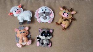 Обзор на МК Фетровый магнитный зоопарк для детей. Фетровые игрушки. Игрушки из фетра.