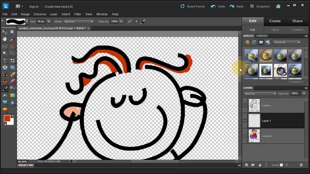Paint Brush, Bucket, Pencil and Eyedropper with Adobe Photoshop ELements 10 смотреть онлайн