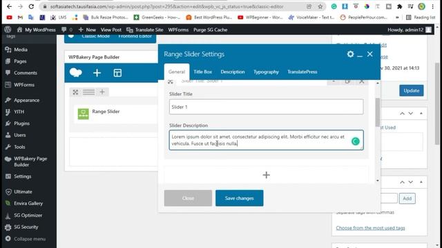 How to Add Range Slider With WPBakery Page Builder in WordPress | WordPress 2021