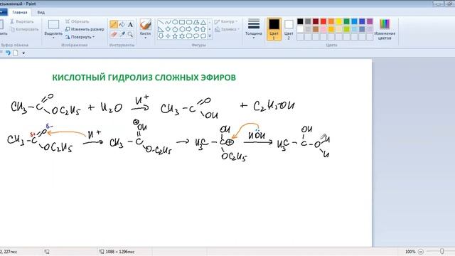 КИСЛОТНЫЙ ГИДРОЛИЗ СЛОЖНЫХ ЭФИРОВ