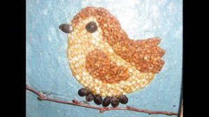 поделки из арбузных семечек / поделки своими руками