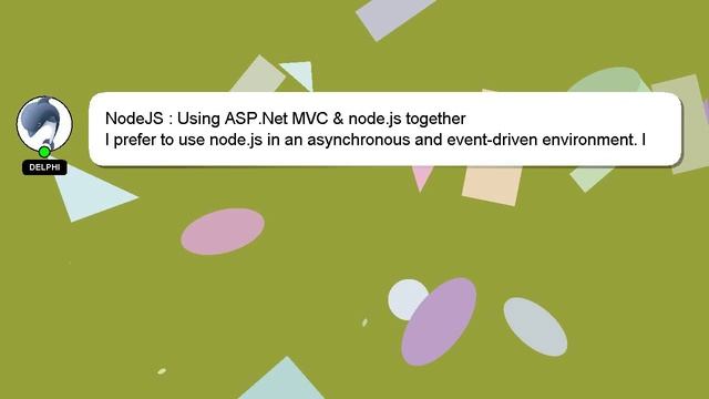 NodeJS : Using ASP.Net MVC & node.js together смотреть онлайн