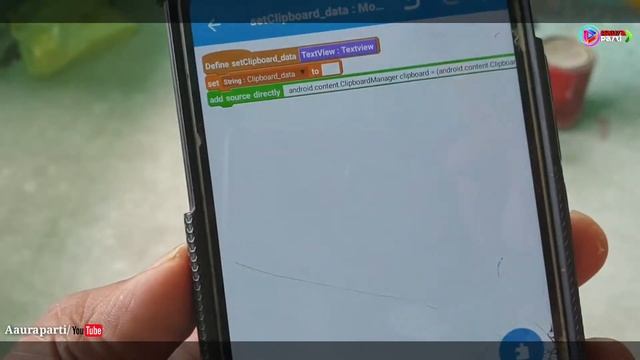 Clipboard copy and paste activity in sketchware/Aauraparti
