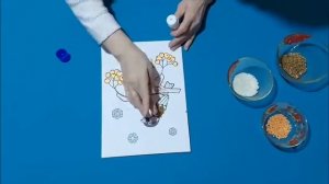 Мастер-класс «Панно из круп. Снегирь»