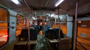 Мост Ишимбай. Рейс в парк. Пенза, поездка на троллейбусе ЗиУ 682Г 016.02 "2026". 16.02.2022