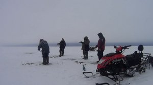 На первый лед за окунем, на мини снегоходах. Попали на раздачу.