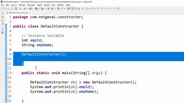 Java for Selenium : 28. Java Constructor | Default Constructor | Parameterized Constructor