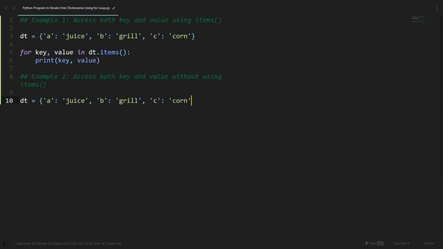 Iterate Over Dictionaries Using for Loop in Python | Python Examples | Python Coding Tutorial