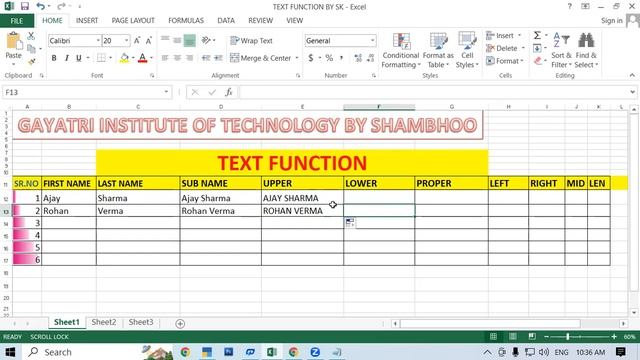 About Text Function in MS Excel | GIT Education смотреть онлайн