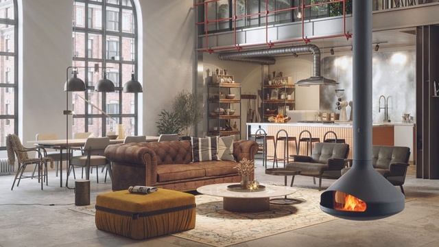 Современные камины в интерьере. Modern fireplaces in the interior смотреть онлайн