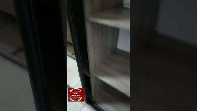 Шафа купе ДСП дуб трюфель фарбоване скло бежеве, профіль бронза, тоноване дзер Меблевий Дім Авангар