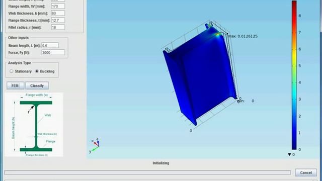 Comsol Multiphysics® Java GUI - parametric beam analysis смотреть онлайн