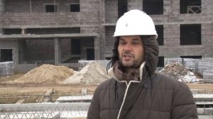 Строительство многоэтажки из стеновых блоков "Альфа" и монолитных плит "Вектор"