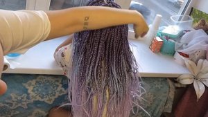 Афро классика из канекалона Miss Rola (Varvara). Выпрямление косичек утюжком