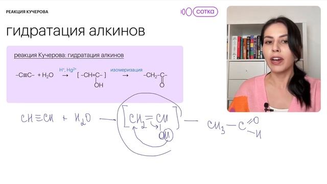 Алкины | реакция Кучерова | 10-11 классы