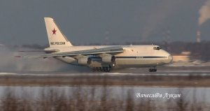 Взлёт, морозным зимним днём Ан-124-100 "Руслан" RF-82041