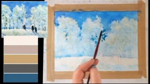 ЗИМНЯЯ ОХОТА - акварельный мастер-класс