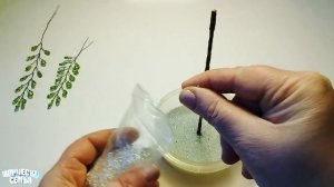 Веточки из бисера для летней и зимней БЕРЁЗЫ. МК дерево из бисера для начинающих. Бисероплетение