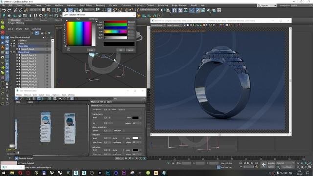 Jewelry Rendering. Fstorm Render Transparent Background. Ювелирная визуализация прозрачный фон (RUS