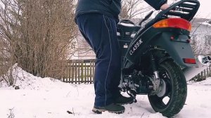 OMAKS Classic 150 запуск зимой после простоя, выезд зимой
