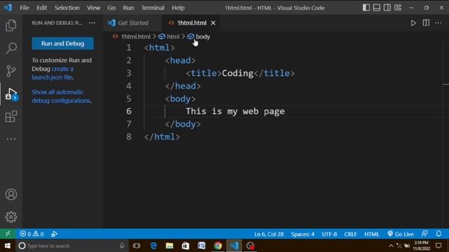 Basic HTML tutorial 2022 || HTML tutorial || #html
