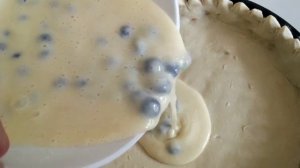 Слоеный Пирог с Нежным Кремом и Голубикой. Puff Pie with Delicate Cream and Blueberries