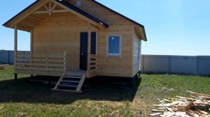 Каркасный дачный дом 6х6. Видеообзор на дачный дом 6х6 одноэтажный с крылечком. ПостройКа52