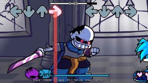 Бойфренд ПРОТИВ ДастТраст САНСА!!! ФНФ МОД FNF MOD VS DustTrust Sans!!!