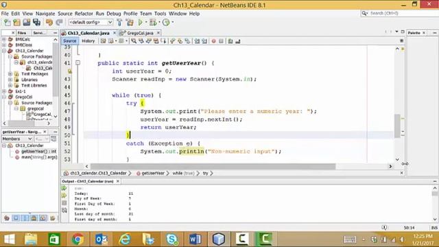 CIS171 Ch 13 Calendar User Input смотреть онлайн