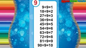 Таблица Деления на 9 - Быстрое Обучение Таблицы Деления