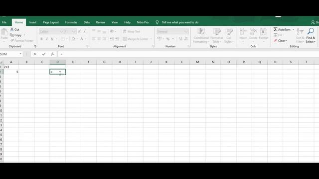 Entering Formulae in MS EXCEL