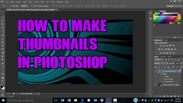HOW TO MAKE THUMBNAILS WITH PHOTOSHOP! 2016