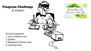 Pangram Challenge v2 - 25wpm