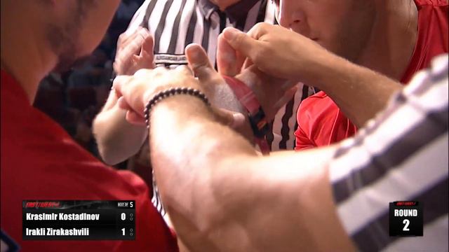 Krasimir Kostadinov vs Irakli Zirakashvili  - East vs West 4 100kg Right Arm Ranking Match