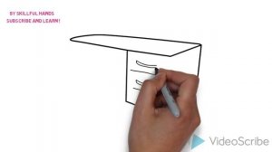 How to Draw a computer desk / Как нарисовать компьютерный стол