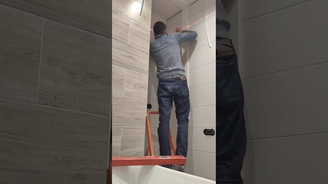 встроенный шкаф в нишу,для хознужд #мебель #ванная #мебельназаказ