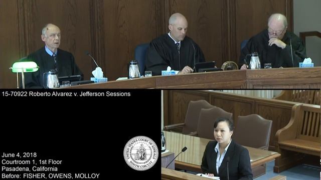 15-70922 Roberto Alvarez v. Jefferson Sessions смотреть онлайн