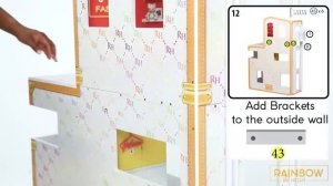 Деревянный кукольный домик Rainbow High Fashion 574330 3-х этажный дом с мебелью Рейнбоу Хай Пупси