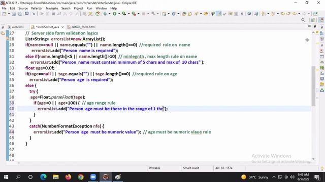 Server Side Validations in java session-01
