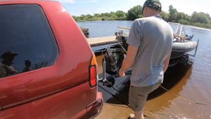 Тюнинг лодочного прицепа. Слипуем катер на воду.