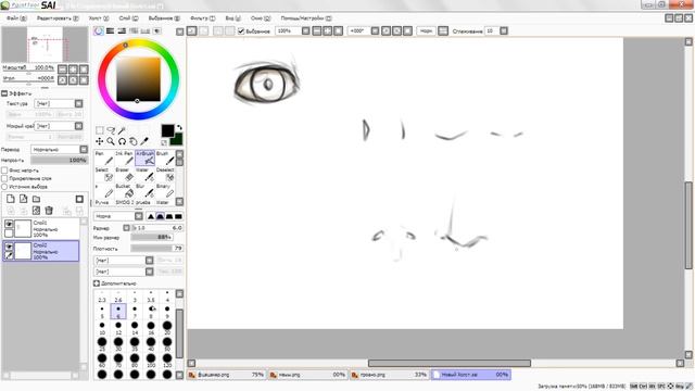 Уроки Paint Tool SAI #2 - Построение головы и частей лица смотреть онлайн