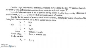 Expression for torque acting on rotating body with constant angular acceleration