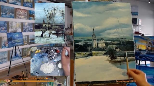 ? Aleksandr Grigorev / Türme kamen an / Gemälde Savrasov / Landschaft / Kunst / Malerei / Painting смотреть онлайн