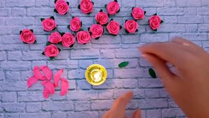 МК маленькие розочки из тонкой ленты/DIY roses from a thin tape