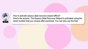 How to activate easeus data recovery wizard offline?