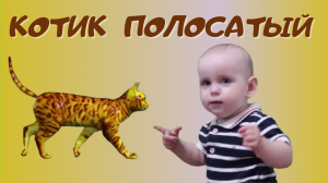 КОТИК ПОЛОСАТЫЙ? Песенки для детей про Кота - Мультфильм - nikitenok tv про кота