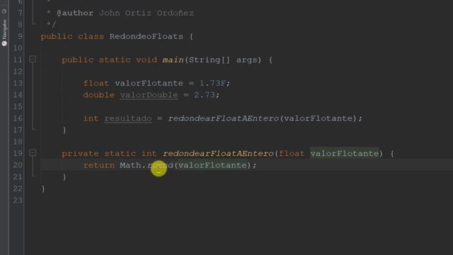 Java Ejercicio: 392 Redondear Valores Punto Flotante (float y double) a un Valor Entero (int o long смотреть онлайн